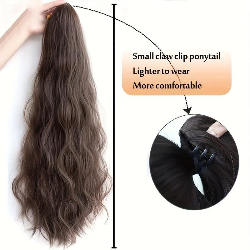 Long Curly Ponytail Extension Claw Clip Heat Resistant Synthetic Hair