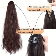 Long Curly Ponytail Extension Claw Clip Heat Resistant Synthetic Hair
