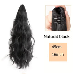 Long Curly Ponytail Extension Claw Clip Heat Resistant Synthetic Hair