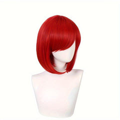 Short Straight Bob Wig With Bangs Synthetic Anime Cosplay Wig