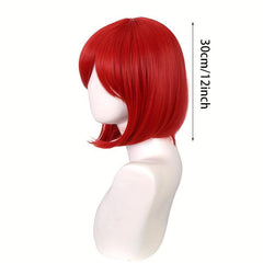 Short Straight Bob Wig With Bangs Synthetic Anime Cosplay Wig