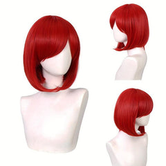 Short Straight Bob Wig With Bangs Synthetic Anime Cosplay Wig