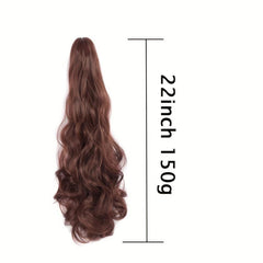 Long Curly Ponytail Synthetic Claw Clip Hair Extensions 55 Natural Look