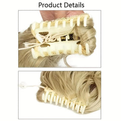 Long Curly Ponytail Synthetic Claw Clip Hair Extensions 55 Natural Look