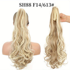 Long Curly Ponytail Synthetic Claw Clip Hair Extensions 55 Natural Look