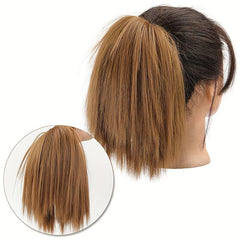 20 32 Cm Straight Chignon Messy Fluffy Hair Bun Elastic Band Hair Pieces