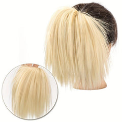 20 32 Cm Straight Chignon Messy Fluffy Hair Bun Elastic Band Hair Pieces