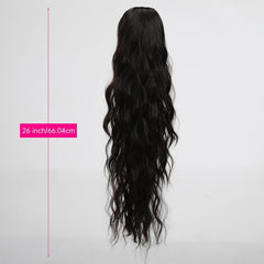 Long Curly Wavy Ponytail Extensions Synthetic Hair Natural Daily Use