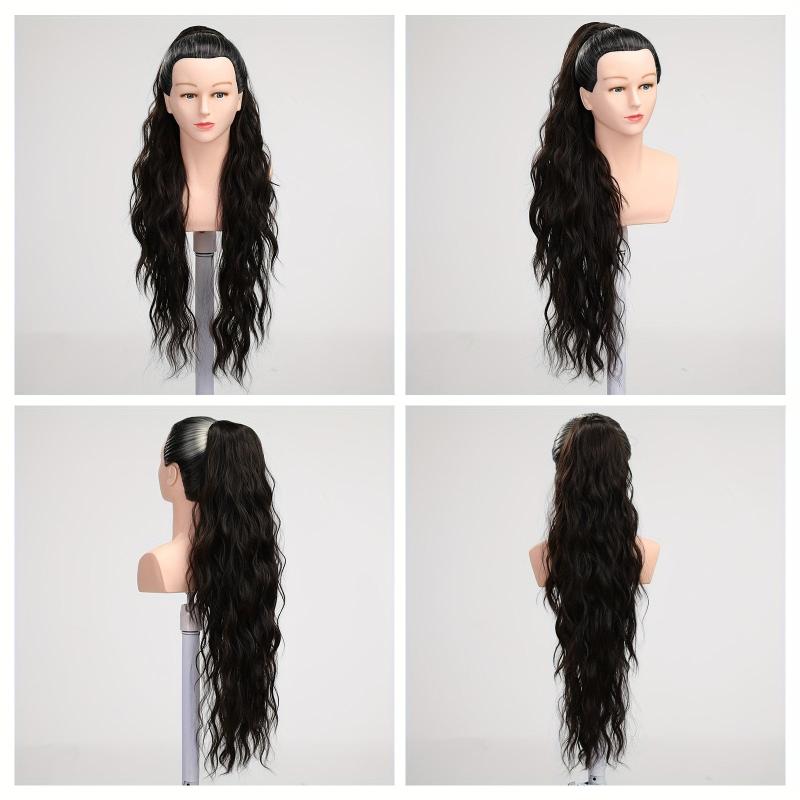 Long Curly Wavy Ponytail Extensions Synthetic Hair Natural Daily Use