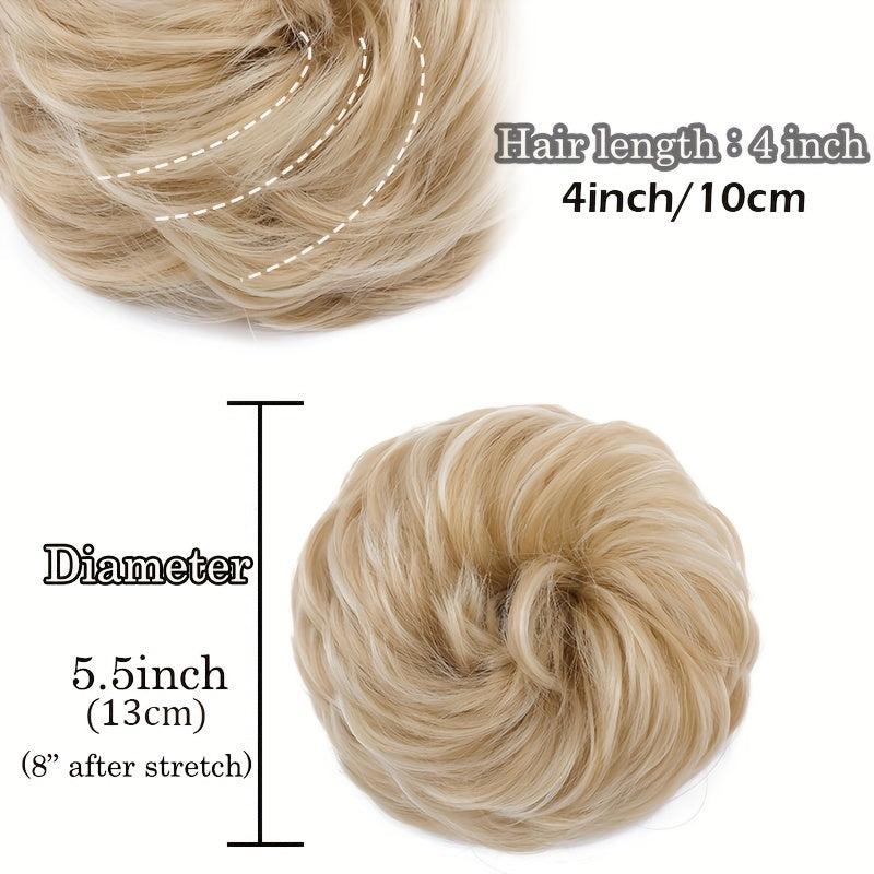 Women's Curly Hair Bun Updo Scrunchie Chignon Hair Piece Extensions