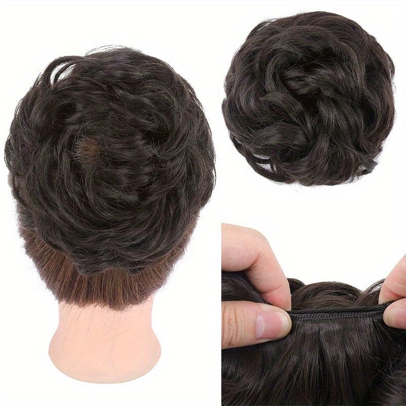 Women's Curly Hair Bun Updo Scrunchie Chignon Hair Piece Extensions