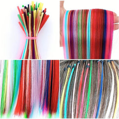 I Tip Synthetic Rainbow Hair Extensions DIY Hair Accessory 40