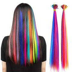I Tip Synthetic Rainbow Hair Extensions DIY Hair Accessory 40