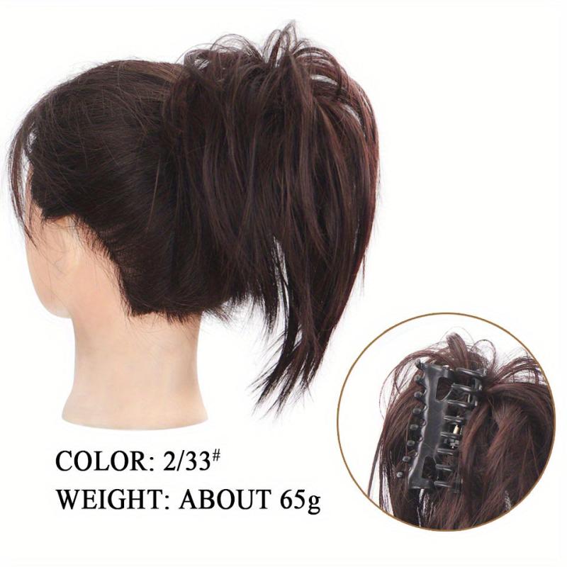 Claw Clip Hair Extension Messy Bun Tousled Updo Hair Piece