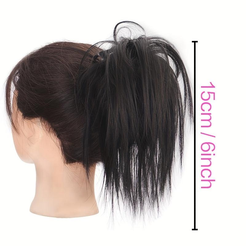 Claw Clip Hair Extension Messy Bun Tousled Updo Hair Piece