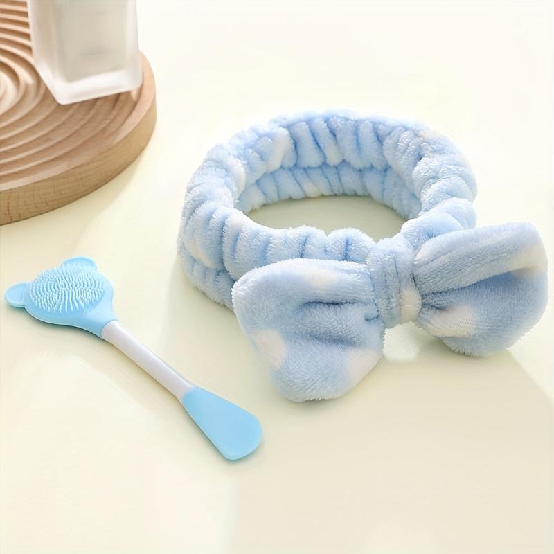 Spa Headband & Face Mask Brush Set for Women Girls