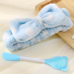 Spa Headband & Face Mask Brush Set for Women Girls
