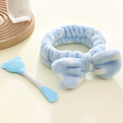 Spa Headband & Face Mask Brush Set for Women Girls