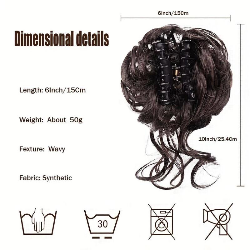 Messy Donut Hair Buns Updo Chignon Synthetic Hair Extensions