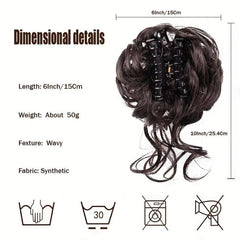 Messy Donut Hair Buns Updo Chignon Synthetic Hair Extensions