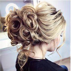 Messy Donut Hair Buns Updo Chignon Synthetic Hair Extensions