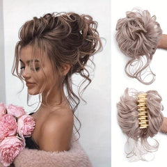Messy Donut Hair Buns Updo Chignon Synthetic Hair Extensions