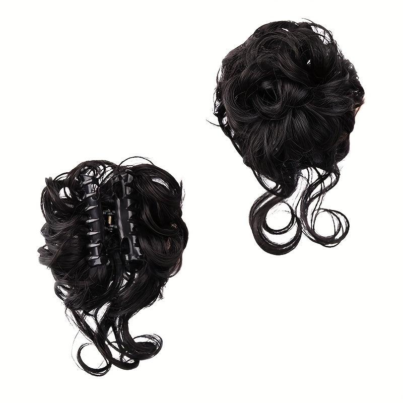Messy Donut Hair Buns Updo Chignon Synthetic Hair Extensions
