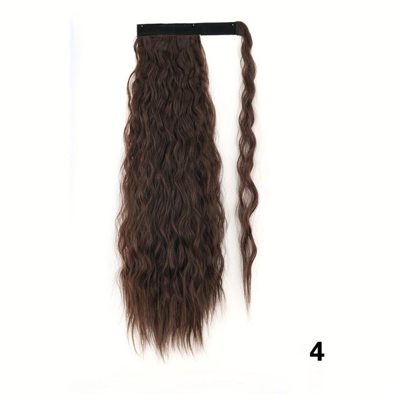 55-88cm Corn Curly Synthetic Ponytail Extensions for Women, Easy to Apply