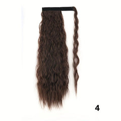 55-88cm Corn Curly Synthetic Ponytail Extensions for Women, Easy to Apply