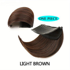 Brown Hair Fluffy Pad With Comb Short Hair Extensions