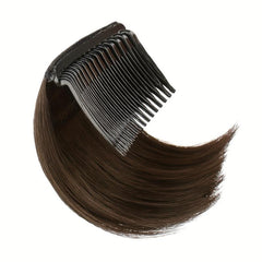 Brown Hair Fluffy Pad With Comb Short Hair Extensions