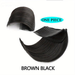 Brown Hair Fluffy Pad With Comb Short Hair Extensions