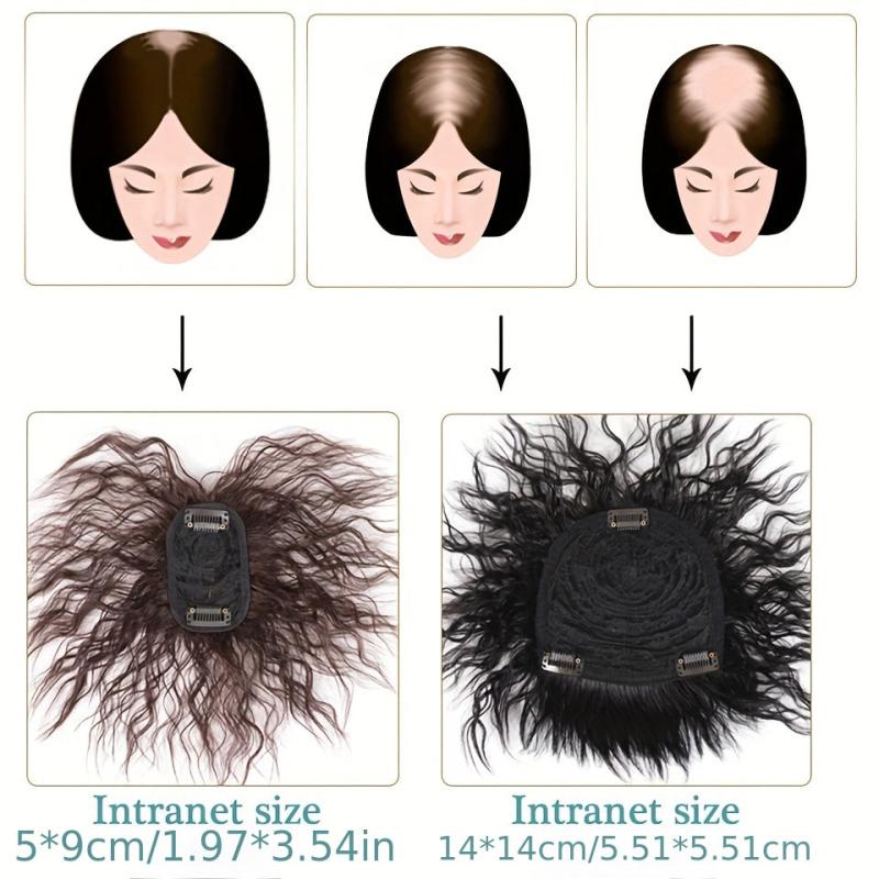 Brown Hair Topper With Bangs Clip In Hair Extensions Hairpieces