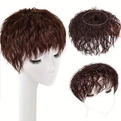 Brown Hair Topper With Bangs Clip In Hair Extensions Hairpieces