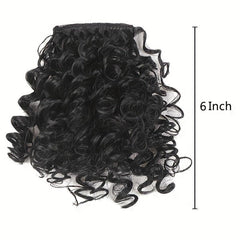 Afro Kinky Curly Hair Bangs Clip In Extensions - Short Natural Look
