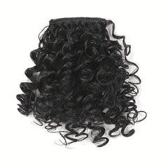 Afro Kinky Curly Hair Bangs Clip In Extensions - Short Natural Look