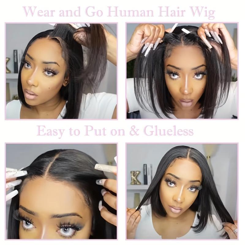 Glueless Short Bob Wig Human Hair 5x1 HD Lace Closure Wigs