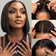 Glueless Short Bob Wig Human Hair 5x1 HD Lace Closure Wigs
