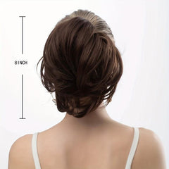 Short Straight Hair Bun Ponytail Extension