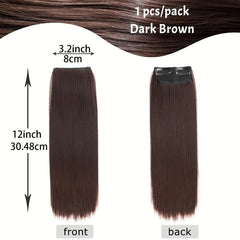 30 48 Cm Straight Hair Extensions Synthetic Fiber Hair Pieces 2 Clips