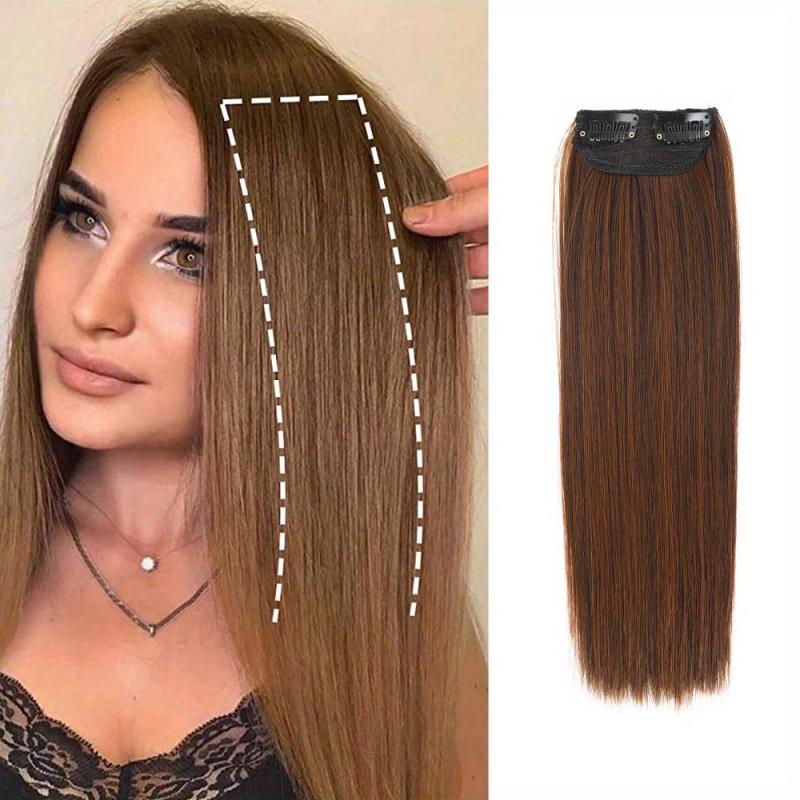 30 48 Cm Straight Hair Extensions Synthetic Fiber Hair Pieces 2 Clips