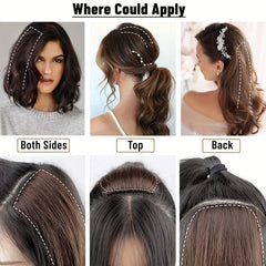 30 48 Cm Straight Hair Extensions Synthetic Fiber Hair Pieces 2 Clips