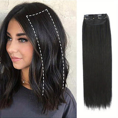 30 48 Cm Straight Hair Extensions Synthetic Fiber Hair Pieces 2 Clips