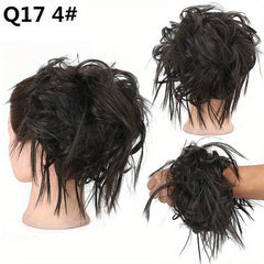 Synthetic Hair Bun Ponytail Hair Extension Scrunchie Curly Wavy