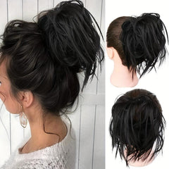 Synthetic Hair Bun Ponytail Hair Extension Scrunchie Curly Wavy