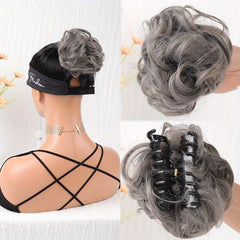 Messy Curly Hair Bun Chignon Elastic Ponytail Scrunchie Hair Band Hair Pieces
