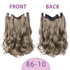 40 Fish Line Hair 6 Clips Hair Extensions Body Wavy Invisible Wire Hairpieces