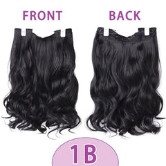 40 Fish Line Hair 6 Clips Hair Extensions Body Wavy Invisible Wire Hairpieces