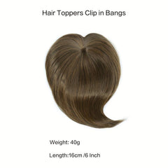 Invisible Clip In Bangs Short Wig for Women
