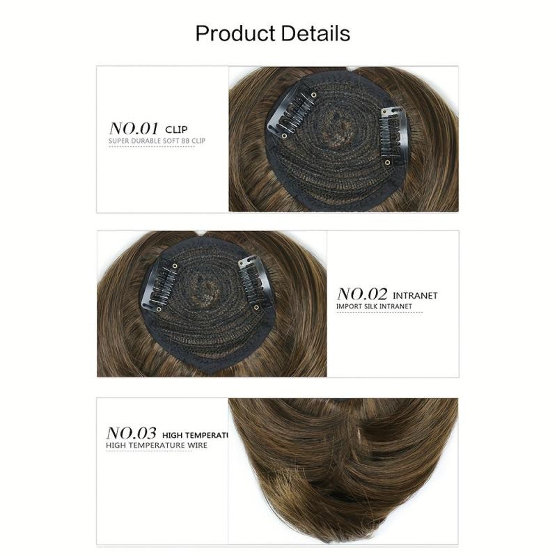 Invisible Clip In Bangs Short Wig for Women